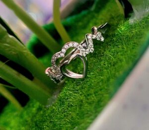 WhatsApp Image 2026-08-06 at 4.44.18 PM 92.5 Pure Silver Double HeartBeat Finger Ring (size 16)