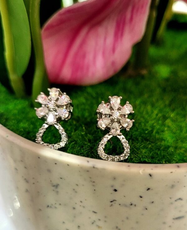 92.5 Pure Silver Premium Flower Design Ear Tops