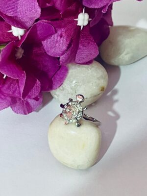 92.5 Pure Silver Premium Turtle Finger Ring (size- 16)