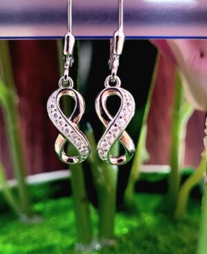 92.5 Pure Silver Premium Hanging Infinity Earrings