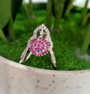 WhatsApp Image 2026-08-10 at 12.00.07 PM 92.5 Pure Silver Premium Pink Stone Adjustable V Finger Ring