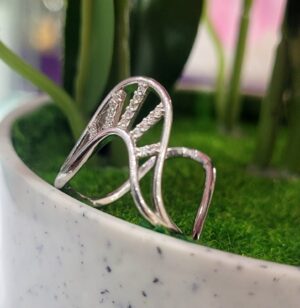 WhatsApp Image 2026-08-10 at 12.43.40 PM 92.5 Pure Silver Premium White Stone Adjustable V Finger Ring