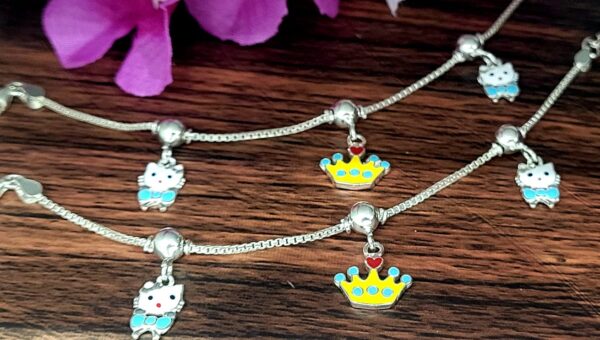 WhatsApp Image 2026-08-10 at 4.10.57 PM 92.5 Pure Silver Teddy Crown Design Baby Payal
