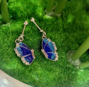 92.5 Pure Silver Premium Blue Butterfly Bugadi