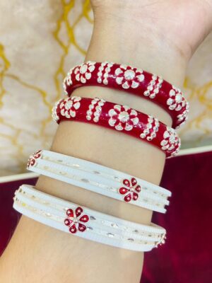 92.5 pure Silver Doubble Line Pat Flower Shankha