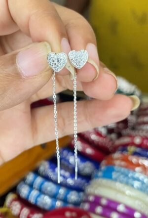 WhatsApp Image 2026-08-16 at 6.58.29 PM 92.5 Pure Silver Premium Heart Shape Sui Dhaga Earrings
