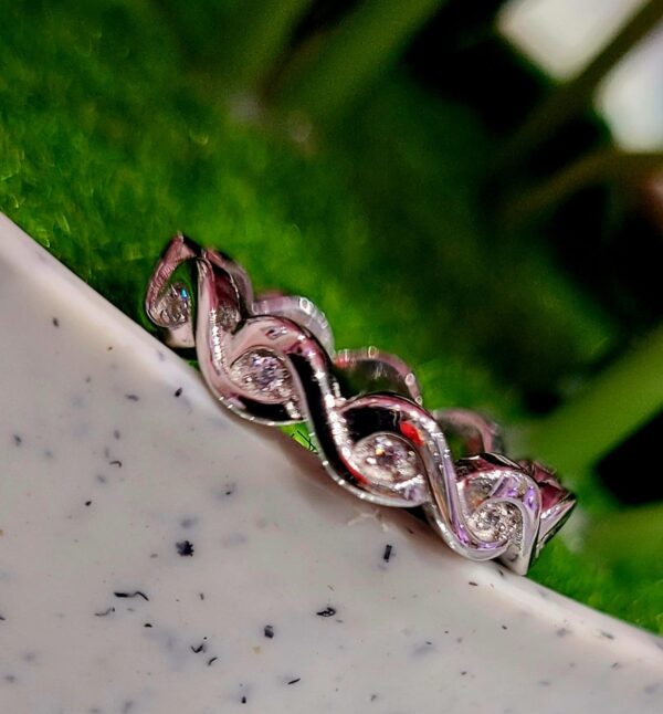 92.5 Pure Silver Premium Band Beki Design Finger Ring (Size-16)