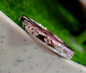92.5 Pure Silver Premium Band Flower Finger Ring (Size-18)