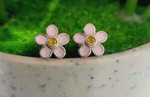 92.5 Pure Silver Premium Flower Ear Tops