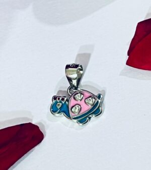 92.5 Pure Silver Imported Enamel Baby Pendant