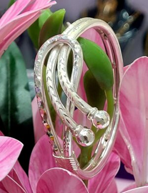 WhatsApp Image 2026-08-21 at 1.01.33 PM 92.5 Pure Silver Peach Design Bangle (Size 25)