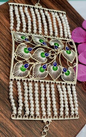 WhatsApp Image 2026-08-24 at 1.32.55 PM 92.5 Pure Silver Peacock Feather Pearl Mantashsa