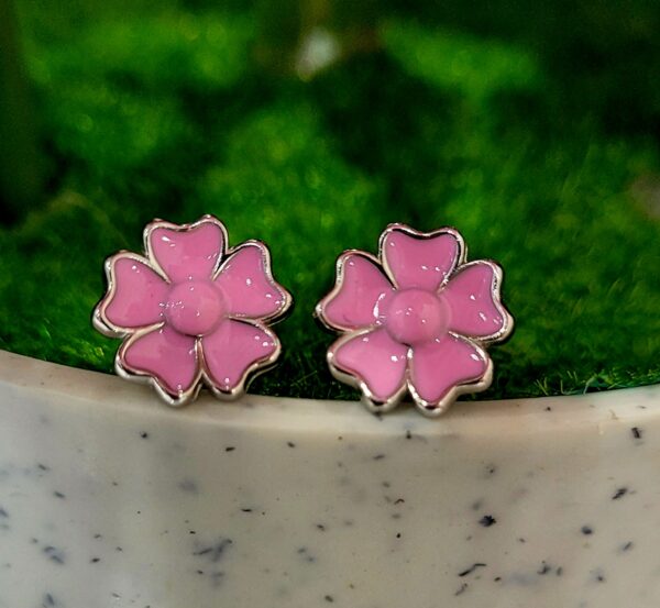 WhatsApp Image 2026-08-26 at 4.19.15 PM 92.5 Pure Silver Premium Pink Flower Ear Tops