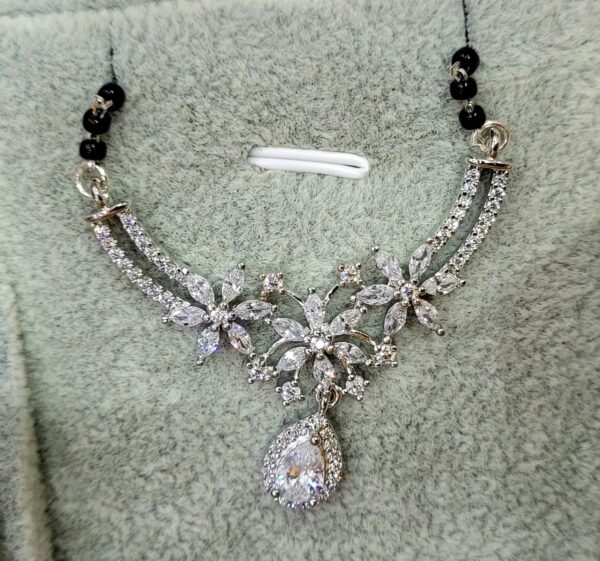 WhatsApp Image 2026-09-02 at 1.42.13 PM 92.5 Pure Silver Flower Drop Design Mangalsutra