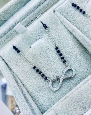 92.5 Pure Silver Infinty Design Mangalsutra