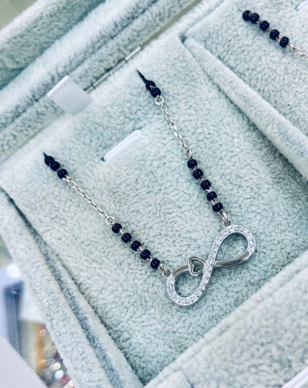 92.5 Pure Silver Infinty Design Mangalsutra