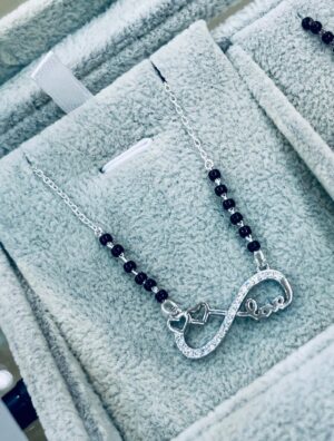 92.5 Pure Silver Infinty Design Mangalsutra