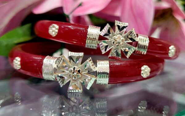WhatsApp Image 2026-09-03 at 4.00.16 PM 92.5 pure Silver Flower Design Mukh Pola (Pair)