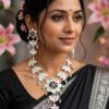 WhatsApp Image 2026-09-03 at 4.37.04 PM 92.5 Pure Silver Flower Design Minakari Necklace With Earrings