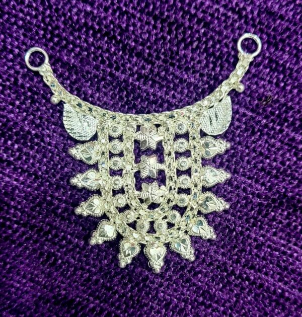 92.5 Pure Silver Floral Small Chatai Necklace