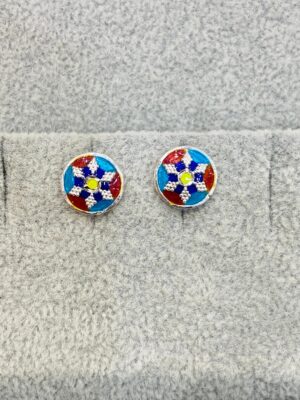 WhatsApp Image 2026-09-07 at 11.43.41 PM 92.5 Pure Silver Monipuri Small Round Shape Ear Tops