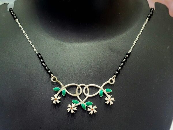 WhatsApp Image 2026-09-22 at 2.47.28 PM 92.5 Pure Silver Siuli Flower Design Mangalsutra