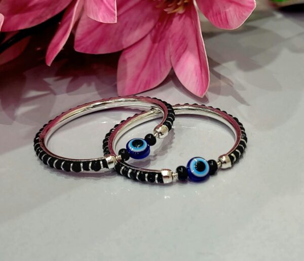 WhatsApp Image 2026-09-30 at 12.26.48 PM 92.5 pure Silver Baby Nazaria Evil Eye Bangle